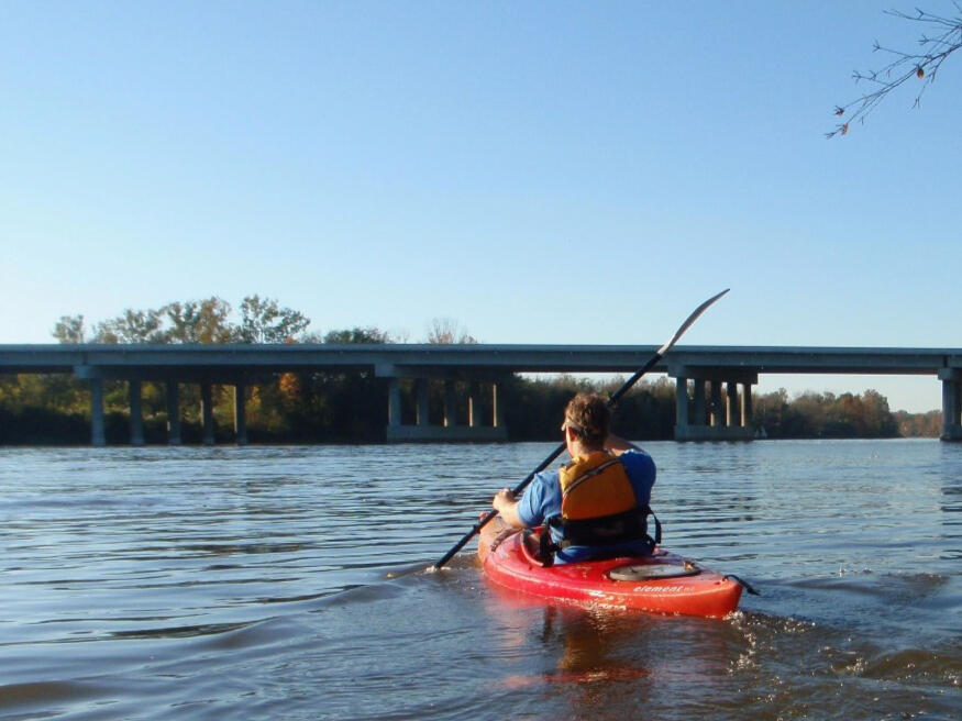 Kayaking on the Savannah River in Augusta, Ga