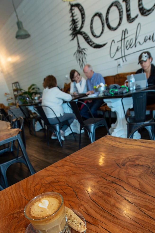 Grabbing Coffee in Evans