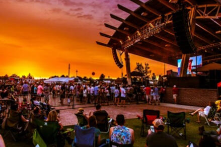 A sunset concert at the Lady A Pavilion.