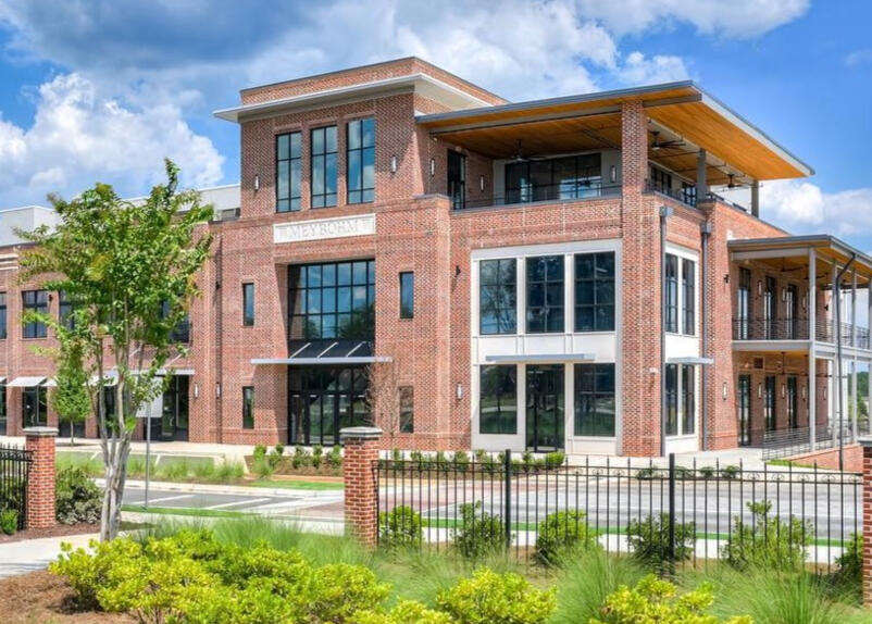 Grabbing pizza at Evans Town Center